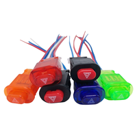 Luz de freno de emergencia Universal colorida e interruptor de peligro para HONDA Scooter interruptor botón pulsador en interruptores de motocicleta de embalaje