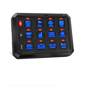 12V 24V impermeable Rgb Universal 12 Gang Marine Led <span class=keywords><strong>Touch</strong></span> <span class=keywords><strong>Switch</strong></span> Panel Control con aplicación para coches camiones barcos y Rvs - Product Image 1