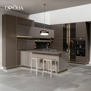 OPPOLIA E0 Produzione su Misura di Alta Qualità, <span class=keywords><strong>Cucina</strong></span> Commerciale Moderna in MDF <span class=keywords><strong>con</strong></span> Laccatura UV, Mobile da <span class=keywords><strong>Cucina</strong></span> <span class=keywords><strong>con</strong></span> Lavello e <span class=keywords><strong>Isola</strong></span> - Product Image 1