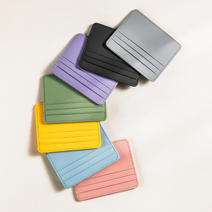 Đa-Thẻ Chủ Doanh Nghiệp PU Da Ví Tay Áo Thẻ Lưu Trữ Biểu Tượng Tùy Chỉnh Nhỏ Tinh Tế Đồng Xu Ví Công Suất Lớn - Product Image 1