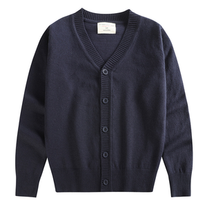 DFS01 Custom Baby Kids Children Adults unisex V neck Plain <b>Jersey</b> Uniform Sweater <b>Cardigan</b> - Product Image 5