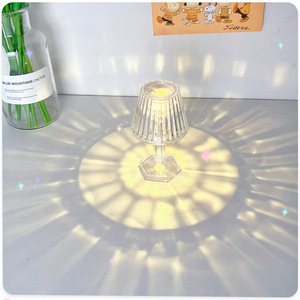 Diamond Shape LED Night Light Warm White <b>Battery</b> Powered Tap Control Desk Lamp For Bedroom Decor - Product Image 2