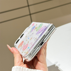 Étui de téléphone transparent en silicone époxy avec paillettes brillantes de luxe pour iPhone 18 Fold - Product Image 6