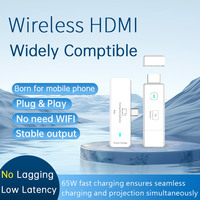 Transmisor y Receptor Inalámbrico HDMI Tipo-C 5G Mini Portátil de Último Diseño 2025, Adaptador Dongle USB-C HDMI para Conectar el Teléfono a la TV
