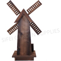 Cour Moulins À Vent Décoratifs Jardin En Bois Carton Ornements Décoration De Jardin Intérieur Table Top En Bois Baril Fontaines D'eau 200pcs