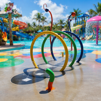Canon à eau en acier inoxydable pour piscine, canon à eau de divertissement pour parc aquatique, équipement de jeu aquatique pour enfants à vendre