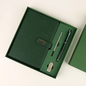 Sang trọng PU da bìa cứng kinh doanh Logo văn phòng phẩm tùy chỉnh máy tính xách tay và bút Bộ Quà Tặng máy tính xách tay - Product Image 5