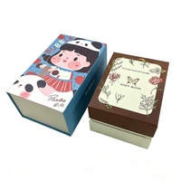 Boîte cadeau rigide à charnières personnalisée de haute qualité avec insert en mousse découpé sur mesure pour l'emballage de cosmétiques et de parfums
