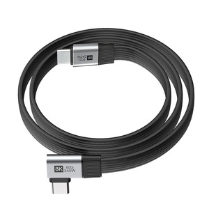 Cable <span class=keywords><strong>USB</strong></span> Tipo <span class=keywords><strong>C</strong></span> en Ángulo de 90 Grados, <span class=keywords><strong>USB</strong></span> 3.2 Gen 2x2, Carga Rápida, Transferencia de Datos, Transmisión de 80 Gbps, 240 W, 8K, 60 Hz, Función Completa - Product Image 4