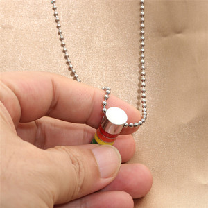 <b>Titanium</b> Steel Rainbow Cylindrical Pendant Themed Geometric Men's Fashion Jewelry Gift Summer 2021 - Product Image 3