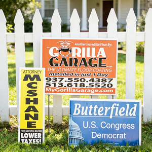 Customized Decoration Lawn Printing Corrugated <strong>Plastic</strong> <strong>Sheet</strong> Waterproof High-Quality 4mm Thick Yard Sign With H Stake - Product Image 1