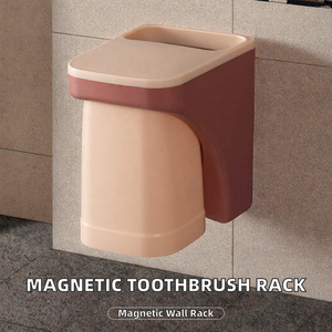 El Mejor Organizador Magnético de Baño para Montar en la Pared, Soporte para Cepillos de Dientes con Succión, Vaso para Enjuague Bucal, Estante para Pasta Dental - Product Image 2