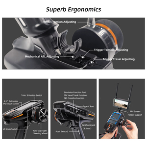 RadioLink RC8X Émetteur <span class=keywords><strong>radio</strong></span> <span class=keywords><strong>RC</strong></span> 2,4 GHz 8-16 canaux avec écran tactile IPS et télémetrie pour voiture <span class=keywords><strong>RC</strong></span>, bateau, crawler, robot - Product Image 3