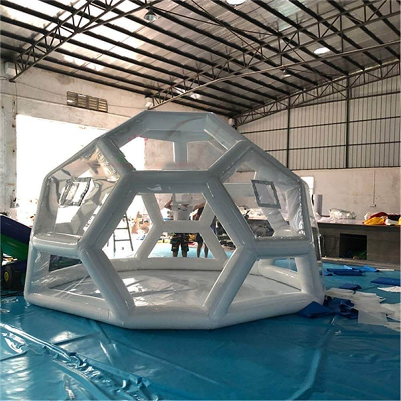 stargazing inflatable camping tent inflatable football shaped clear dome tent