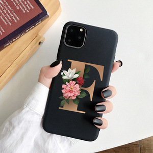 เคสซิลิโคน TPU พิมพ์ลายดอกไม้ตัวอักษรกำหนดได้เองสำหรับ <span class=keywords><strong>iPhone</strong></span> 11, 12, 13, 14, 15 Pro Max ดีไซน์1000 - Product Image 4