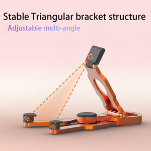 New 360 <b>Rotation</b> Fidget Spinner Phone Stand Aluminium Alloy Portable Fold Holder Adjustable Universal Mini Mobile Phone Bracket - Product Image 3