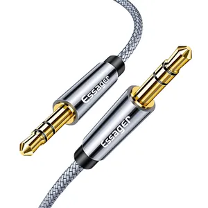Essager 2021 Monster Aux Speaker Wire 3.5mm Jack Audio Cable For Car Headphone Adapter Male Jack to Jack 3.5 mm Cord For Samsun