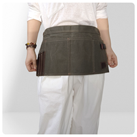 Tablier simple et élégant en toile cirée, résistant aux taches, pour restaurants, hôtels, cuisines, usage domestique et professionnel (entretien ménager)