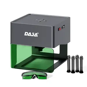 DAJA DJ6デスクトップ耐久性モデルミニ小型彫刻機およびカッターカッティングチューブウッドペンレーザー彫刻機