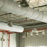 Système de conduits d'air en tissu durable, lavable et économe en énergie avec fermeture éclair, matériau pour conduits CVC, industriel, hospitalier, logistique