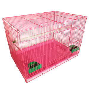 Gabbia per Uccelli Quadrata Portatile Realizzata in 300 #   Vassoi Monouso Traspiranti in Filo di Ferro con Motivo Solido per Animali Domestici - Product Image 2