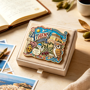 Imán de nevera de madera de Atenas, Grecia, recuerdo de viaje de la Acropole, adhesivo magnético, decoración del hogar, regalo de boda o Pascua - Product Image 3