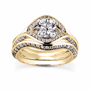 แหวนหมั้นเพชรทรงกลมแบบวินเทจสำหรับผู้ชาย แหวนแต่งงานและของขวัญวันครบรอบเพชร CVD ชุบทอง ได้รับการรับรองจาก GIA - Product Image 3