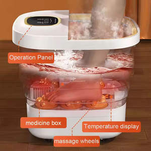 Masseur de pieds électrique pliable de haute qualité, bulles, lumière rouge chauffante, matériau ABS, certifié CE, intelligent et portable - Product Image 6