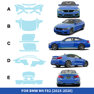 Para BMW M4 F82 <span class=keywords><strong>2015</strong></span> 2016 2017 2018 2019 2020 TPU coche completo personalizado transparente <span class=keywords><strong>película</strong></span> antiarañazos <span class=keywords><strong>película</strong></span> protectora precortada - Product Image 2