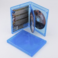 WEISHENG di Plastica PP 14 millimetri Blu Ray Trasparente CD DVD Custodia del Disco 4 Blu