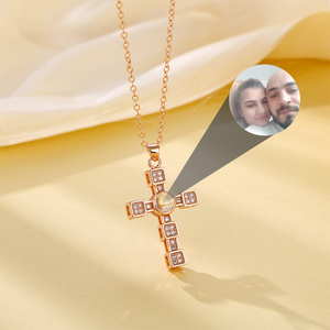 สร้อยคอจี้<span class=keywords><strong>ฉาย</strong></span>ภาพ ชุบทอง สแตนเลสสตีล สำหรับผู้หญิง รับสั่งทำรูปภาพ จี้รูปไม้กางเขนประดับเพชรเต็มตัว สร้อยคอจี้<span class=keywords><strong>ฉาย</strong></span>ภาพ - Product Image 1