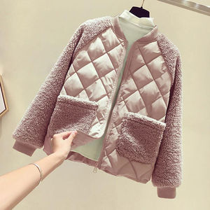 Giacca corta imbottita in cotone Patchwork da <span class=keywords><strong>donna</strong></span> autunno e <span class=keywords><strong>inverno</strong></span> cappotto imbottito piccolo <span class=keywords><strong>abbigliamento</strong></span> <span class=keywords><strong>donna</strong></span> all'ingrosso - Product Image 2