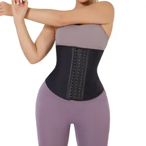 HOT SALE Best Selling Custom Logo Gym Workout Lose Weight Women Tummy Control Double Slimming Belt Latex Waist Trainer Shaper