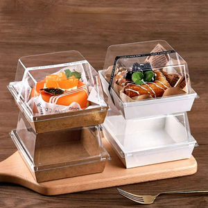 قالب كيك دائري شفاف من البلاستيك للاستخدام مرة واحدة، بارتفاع 4/5 بوصة، أداة خبز للكيك والموس واللازانيا مع تغليف الكيك - Product Image 1