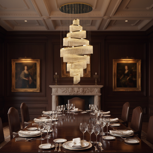 <span class=keywords><strong>Lampadari</strong></span> Grandi e Lunghi Personalizzati per Hotel, Luci <span class=keywords><strong>a</strong></span> Sospensione di Lusso, Illuminazione <span class=keywords><strong>a</strong></span> <span class=keywords><strong>LED</strong></span> per Scale, Lampadario Moderno in Cristallo - Product Image 2