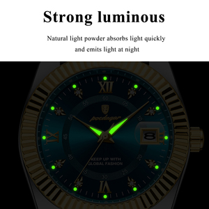 POEDAGAR 910 Montre-Bracelet de Luxe Sport pour <span class=keywords><strong>Homme</strong></span> Étanche Lumineuse avec Date, Montre à Quartz en <span class=keywords><strong>Acier</strong></span> Inoxydable, Montres pour Hommes - Product Image 2