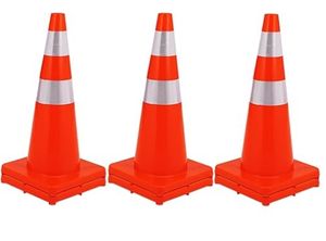 Collar reflectante súper resistente a la intemperie Stick en conos de tráfico para estacionamiento, entrenamiento de conducción - Product Image 3