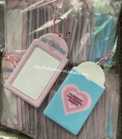 Tempat Kartu Kredit PVC Kpop Custom dengan MOQ Rendah, Desain Fashion dengan Kancing, 3 Ukuran, Bisa Jadi Gantungan Kunci
