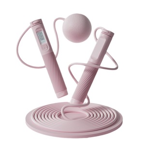 Corde à sauter électronique intelligente avec balle lestée, fil d'acier de 3 m, pour la mise en forme physique des adultes, unisexe, utilisation en intérieur - Product Image 1