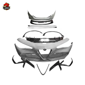 Kit de carrocería negra de fibra de carbono para parachoques de coche para <span class=keywords><strong>Alfa</strong></span> <span class=keywords><strong>Romeo</strong></span> <span class=keywords><strong>Giulia</strong></span>, actualización a Kit de coche estilo <span class=keywords><strong>GTAM</strong></span> - Product Image 6