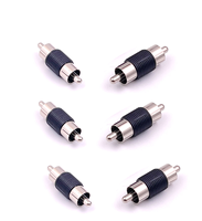 Alimentation d'usine RCA mâle à mâle coupleur double connecteur mâle RCA M-M adaptateur nickelé