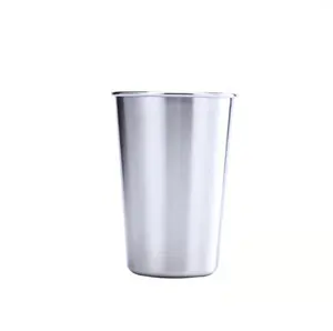 Dynamic-taza de acero inoxidable para bebidas frías, vaso grueso de acero inoxidable para regalos de publicidad, enrollado de una sola capa, color blanco, 304