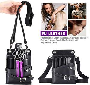 कैंची हज्जाम की दुकान चमड़े उपकरण पाउच कमर उपकरण नाइयों बैग के साथ बेल्ट - Product Image 3