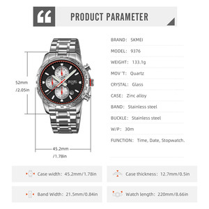 Reloj Deportivo Multifuncional con Diseño Metálico Elegante, Carátula Redonda Grande, Función de Cronómetro, Logotipo Personalizable, Resistente al Agua 3 bar - Product Image 5