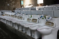AIDI Boîte de salle de bains moderne Rim P-trap Forme carrée Toilette deux pièces