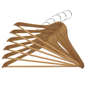 Ensemble de 6 hangars en bois pour accessoires d'intérieur - Product Image 1