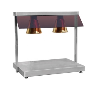 Equipo de cocina comercial para hotel, calentador de alimentos infrarrojo de acero inoxidable, lámpara de calor de dos luces - Product Image 1