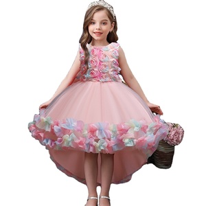 Vestido de Princesa para Niña, Vestido de Princesa con Flores de Malla para Niñas - Product Image 1