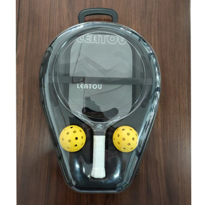 Leatou Pickleball Paddle Carbon Fiber 41,5x18,8 cm Équipement d'entraînement antidérapant avec balles et sac de transport - Product Image 5