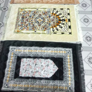 High Quality Velvet Custom Made <b>Thick</b> Muslim Machine Made Prayer Mat Home Outdoor Travel Sizes - 80"x120" - Product Image 1